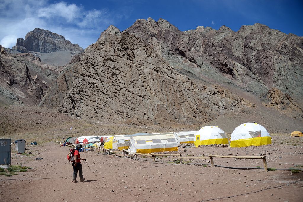 20 We Arrived At Confluencia 3428m Four And A Half Hours After Leaving Aconcagua Plaza de Mulas With Cerro Almacenes Morro Behind